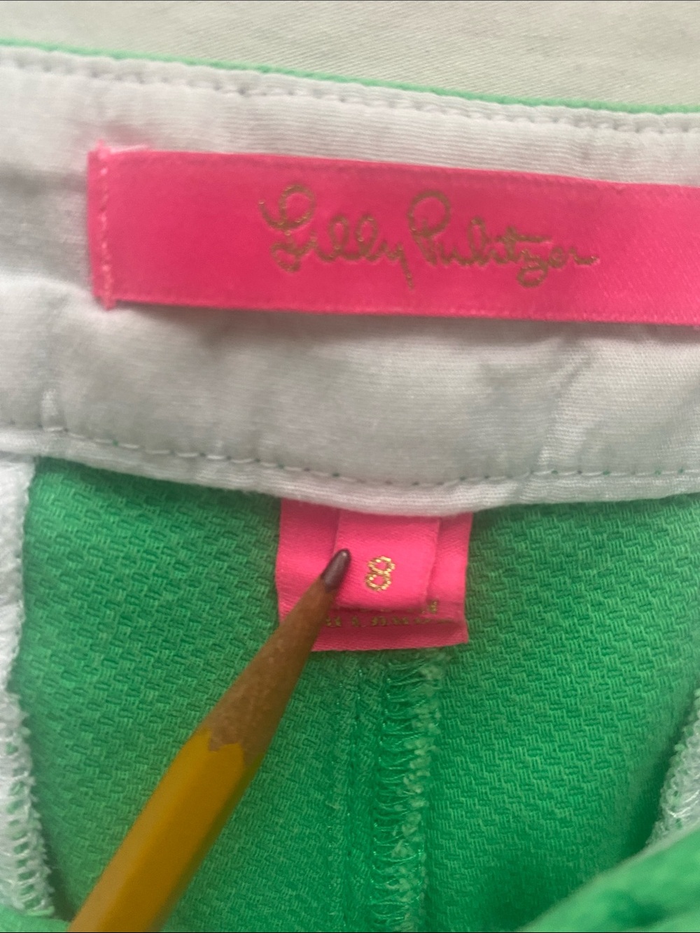 Lilly Pulitzer Green Scallop Hem Bermuda Shorts - Picture 8 of 8